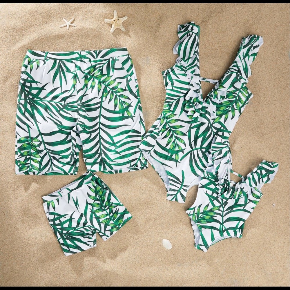 Matching family swim suits
